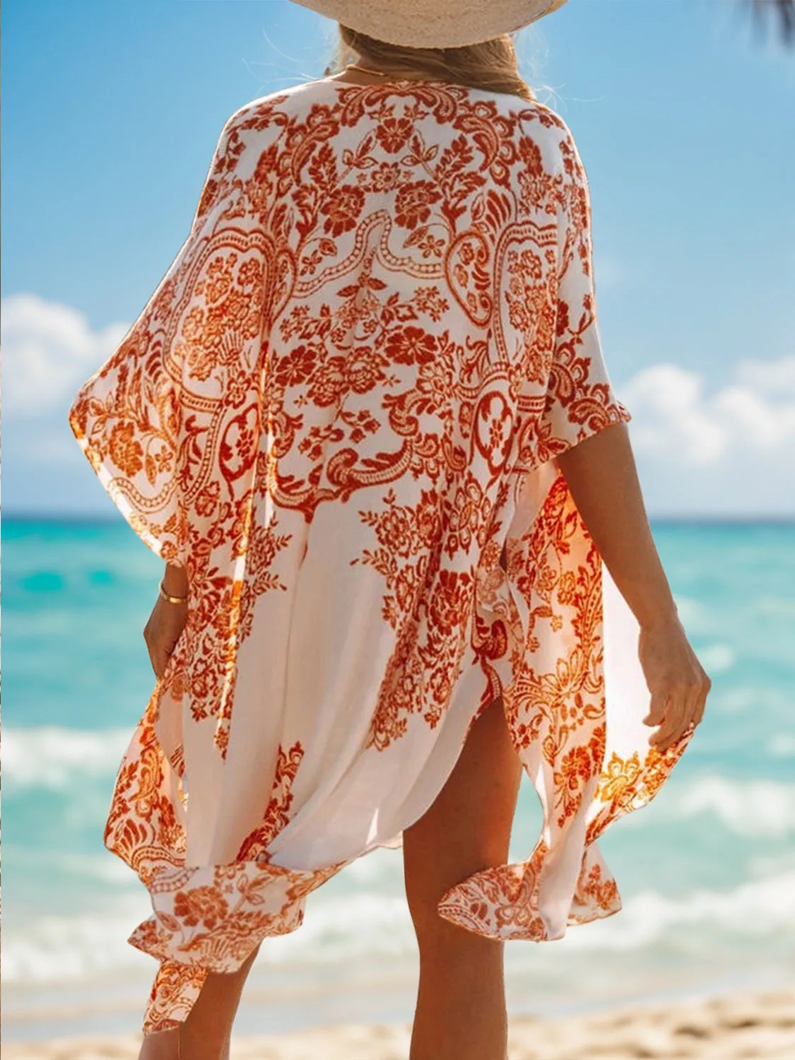 McKenna Printed Open Front Kimono