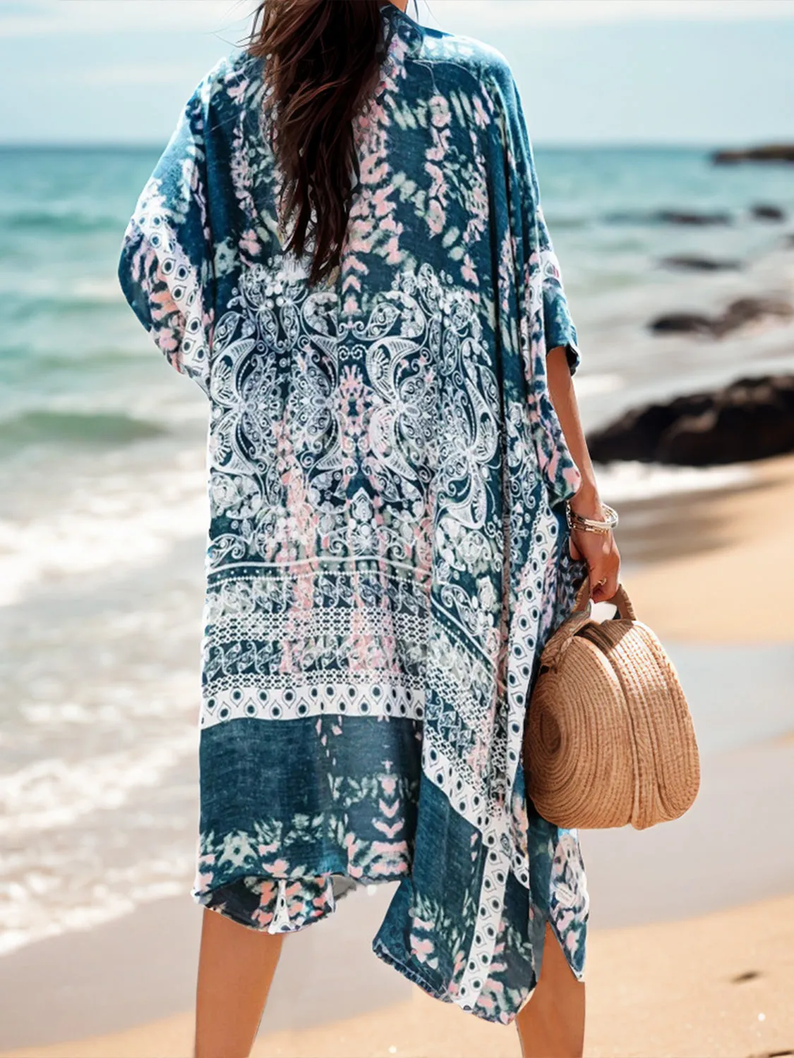 McKenna Printed Open Front Kimono