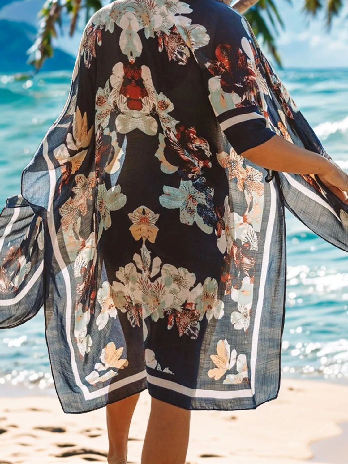 McKenna Printed Open Front Kimono