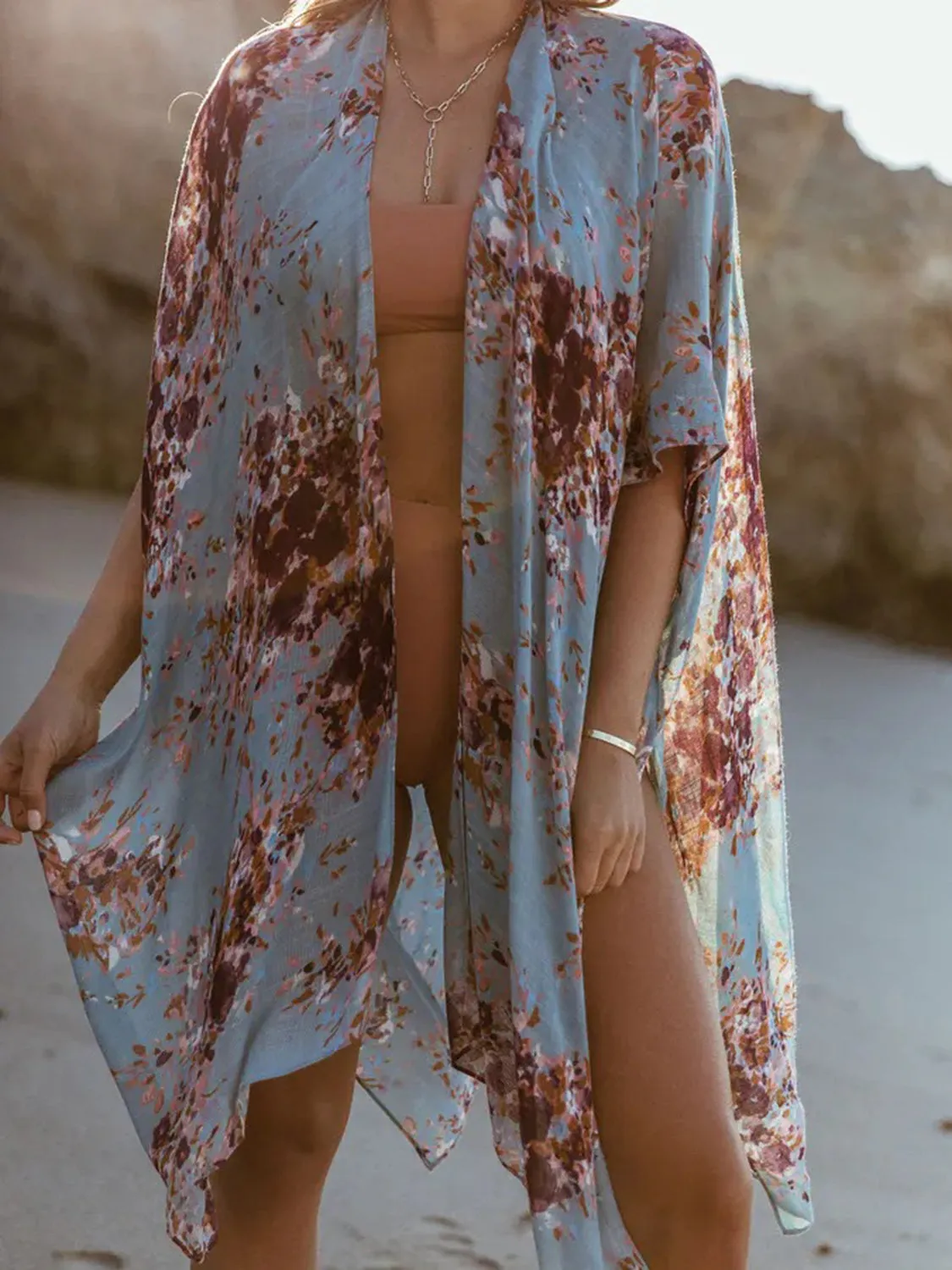 McKenna Printed Open Front Kimono