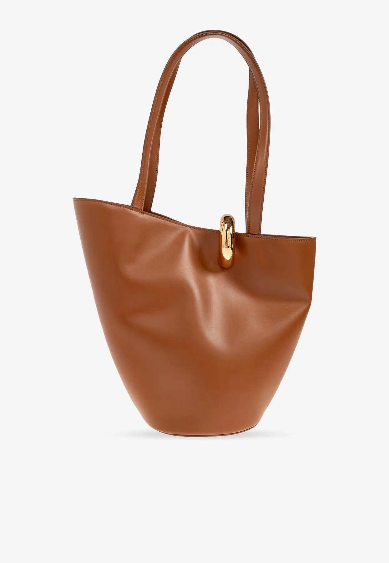 Medium Bambola Leather Bucket Bag