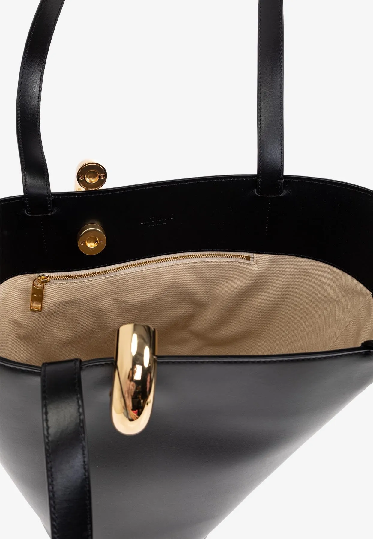 Medium Bambola Leather Bucket Bag