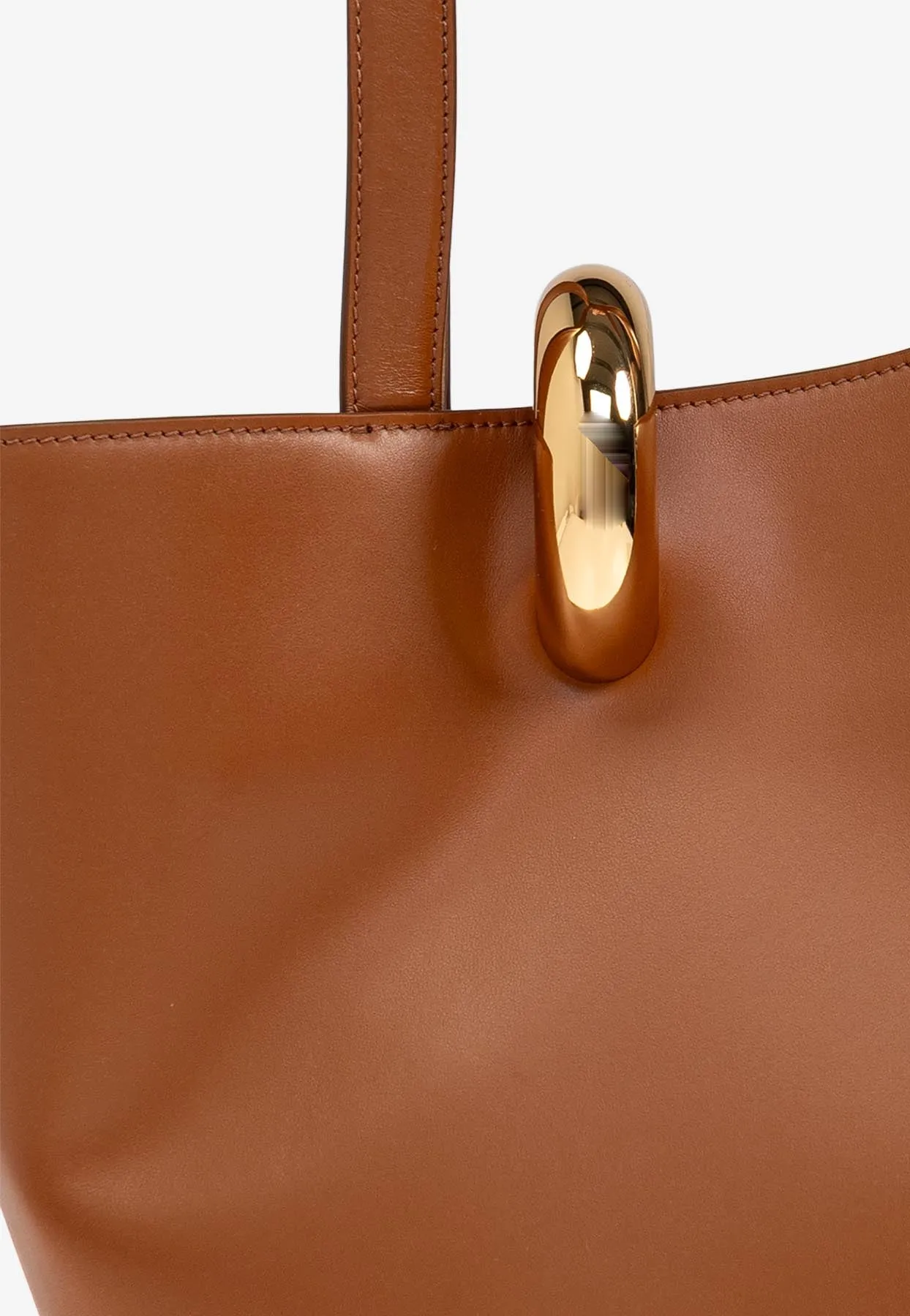 Medium Bambola Leather Bucket Bag
