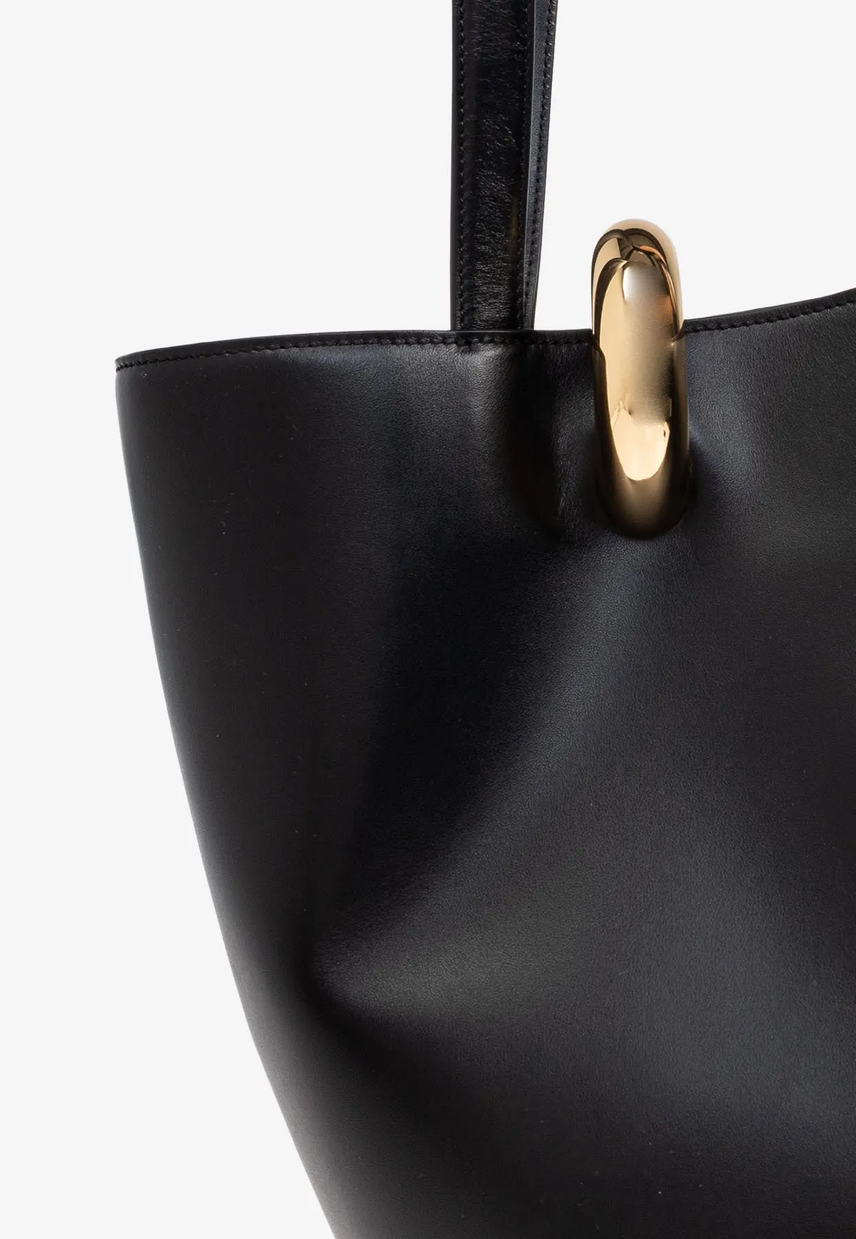 Medium Bambola Leather Bucket Bag