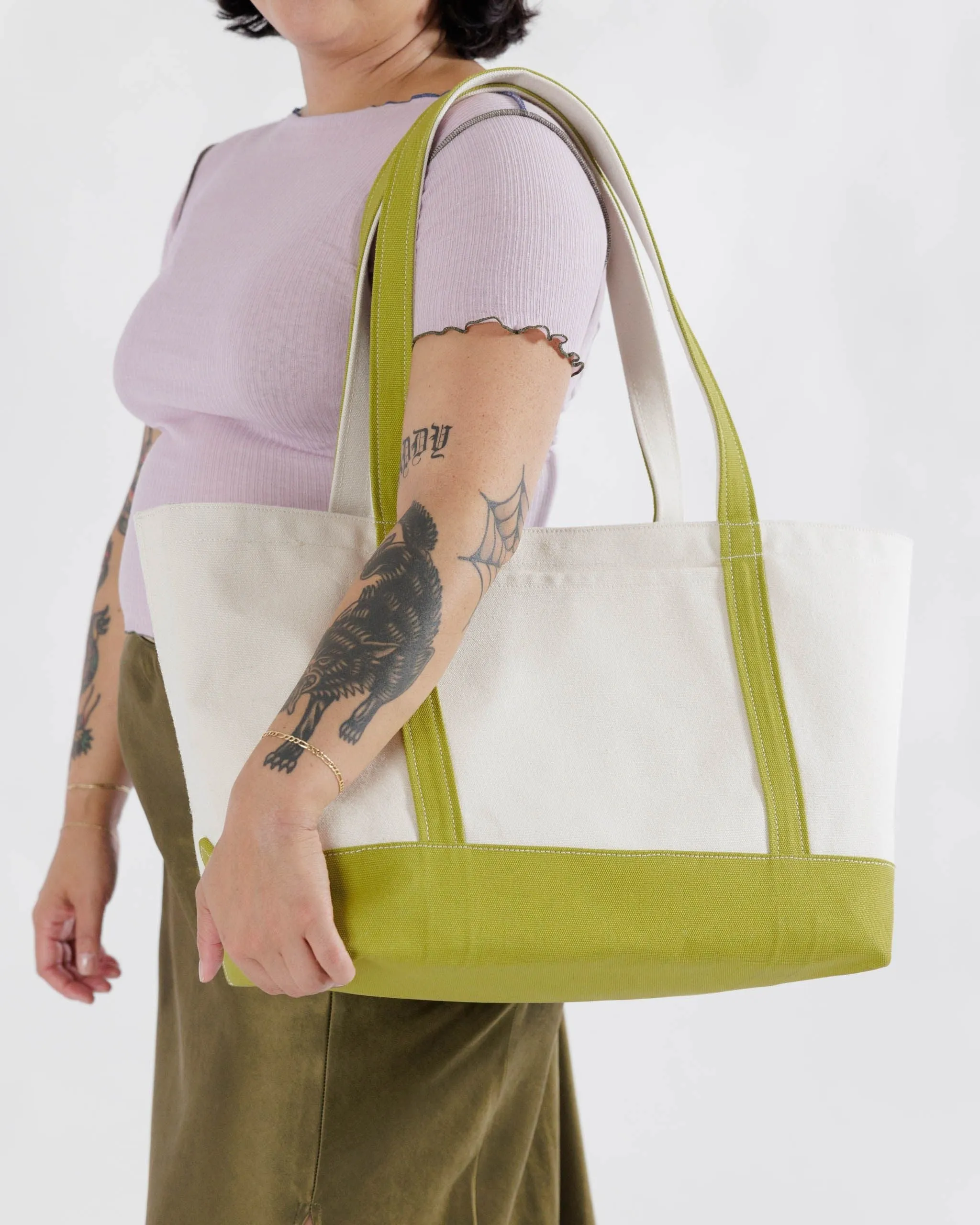 Medium Heavyweight Canvas Tote - Lemongrass