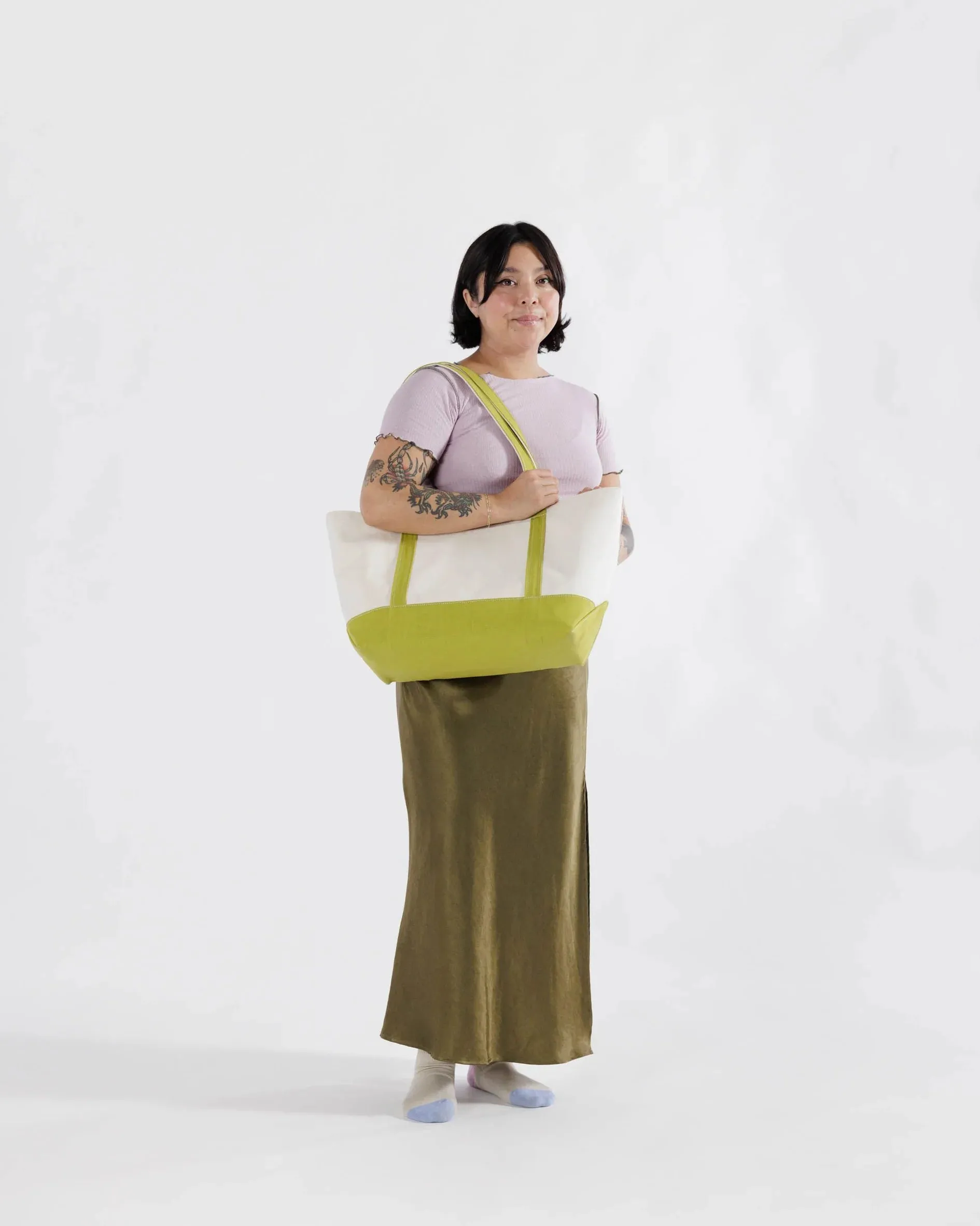 Medium Heavyweight Canvas Tote - Lemongrass