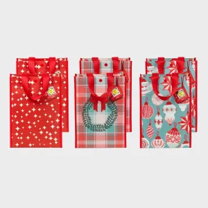 Medium Holiday Bundle | Reusable Gift Bag   QR Greeting Card | 6 Pieces