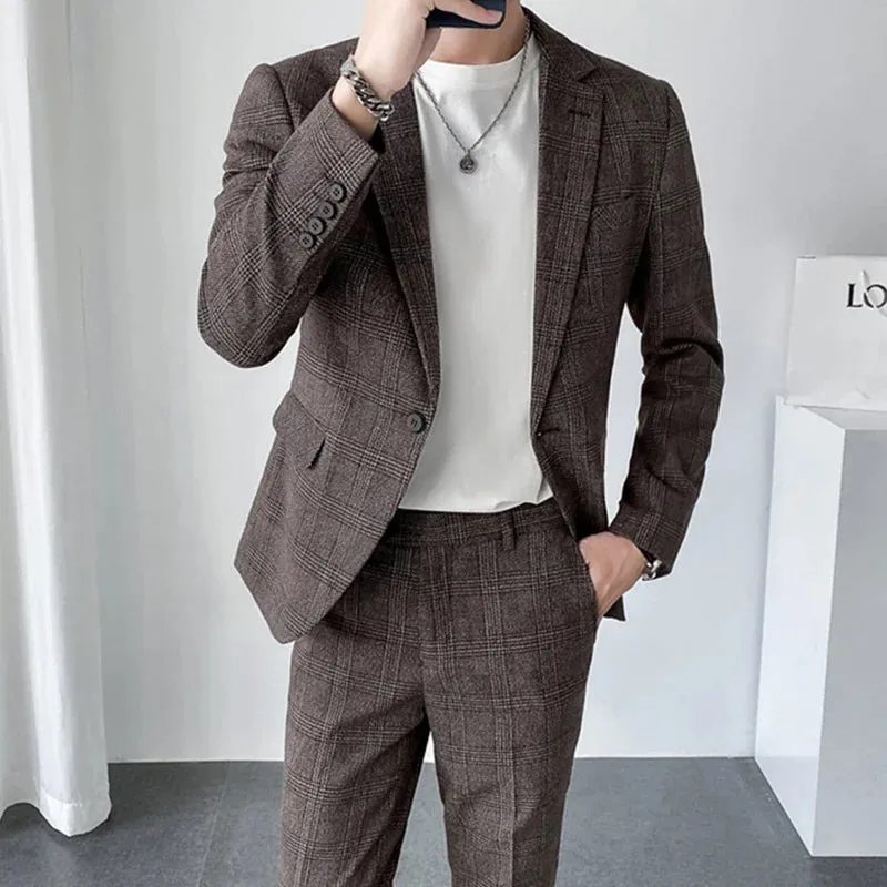 Men Dress Blazers 3 Piece Set