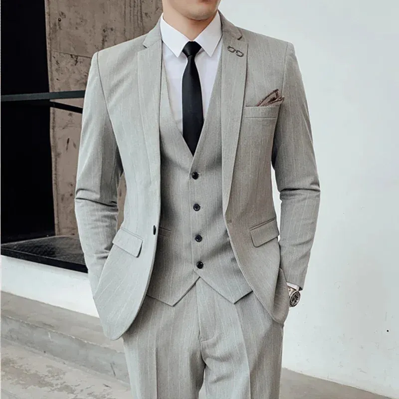 Men Dress Blazers 3 Piece Set