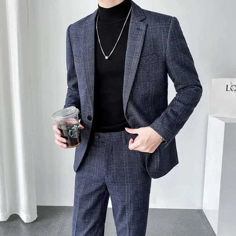 Men Dress Blazers 3 Piece Set