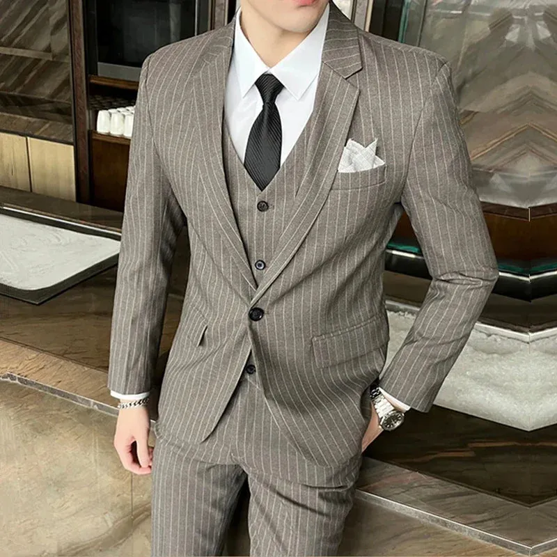 Men Dress Blazers 3 Piece Set