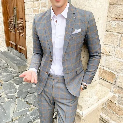 Men Dress Blazers 3 Piece Set
