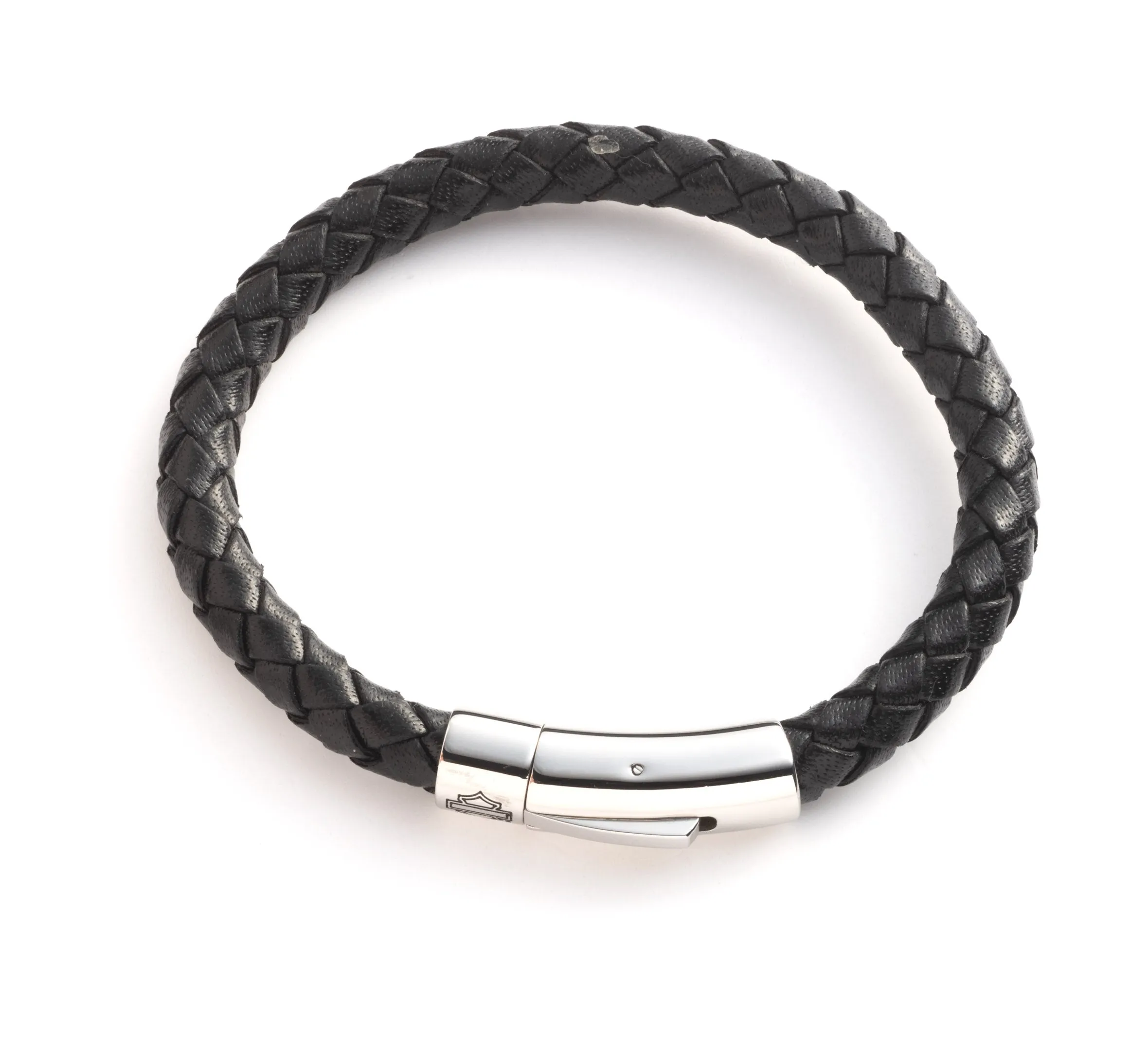 Men's Braided Leather Bracelet - Black
