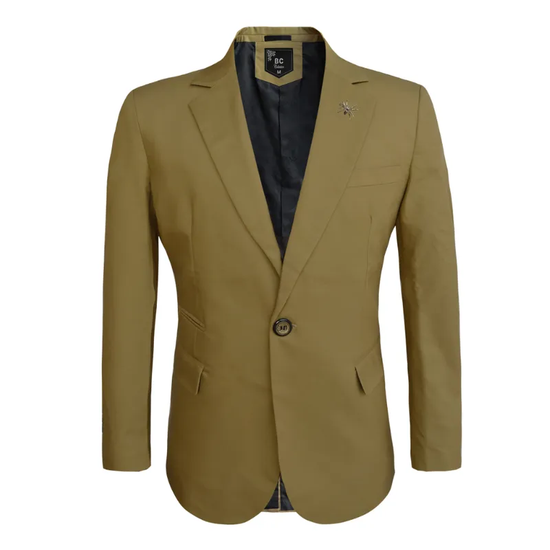 Men's Cotton-Stretch Blazer Gold 517