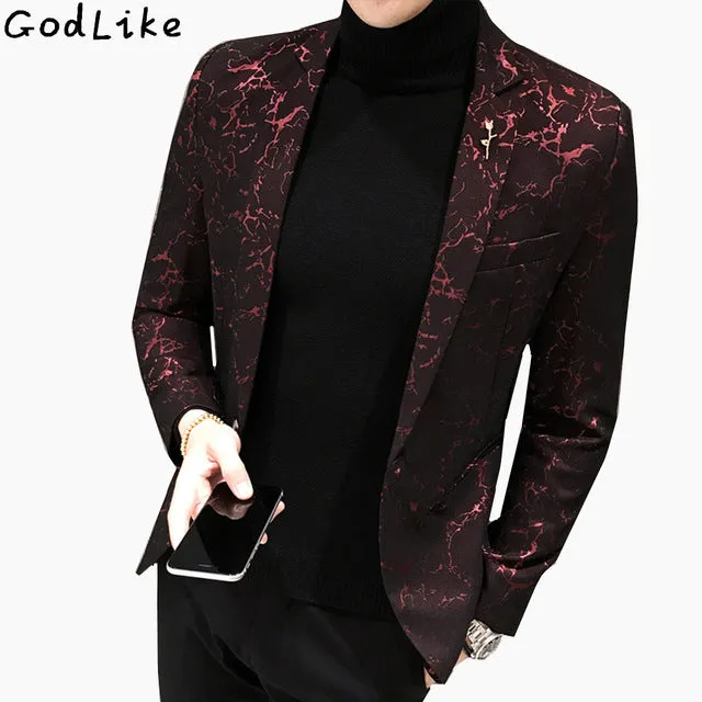 Men's Fashion Lapel Blazer Up To 3XL