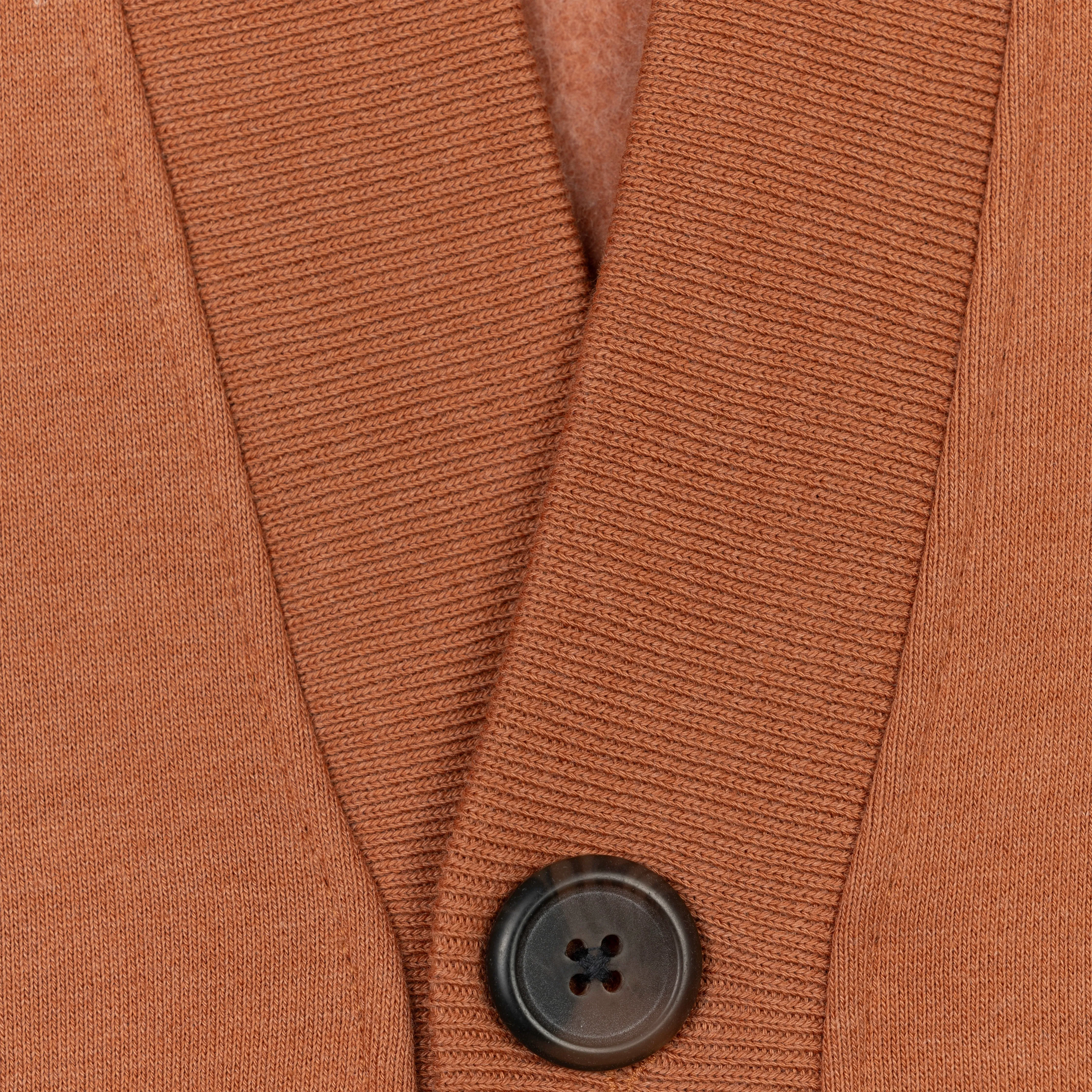 Mens Fleece Cardigan - Amber Brown