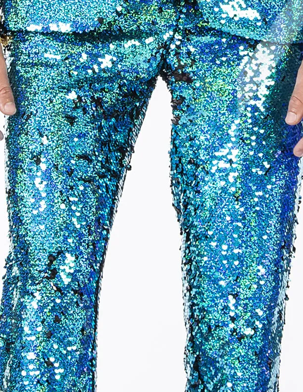 Men's Sequin Pants - Teal