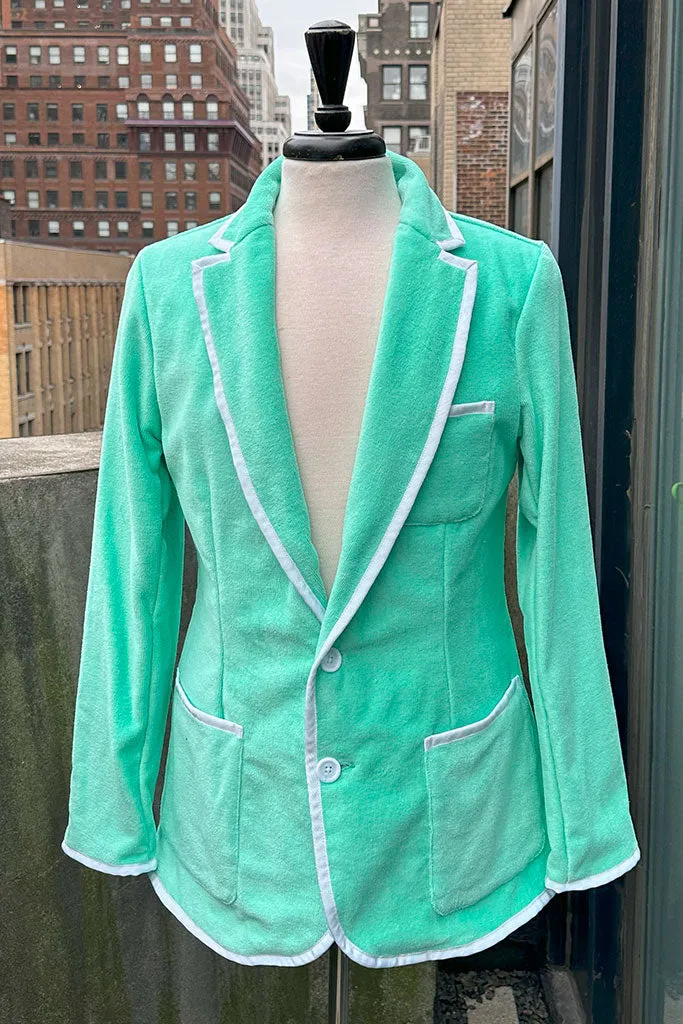 Men's Spearmint Blazer with White Trim
