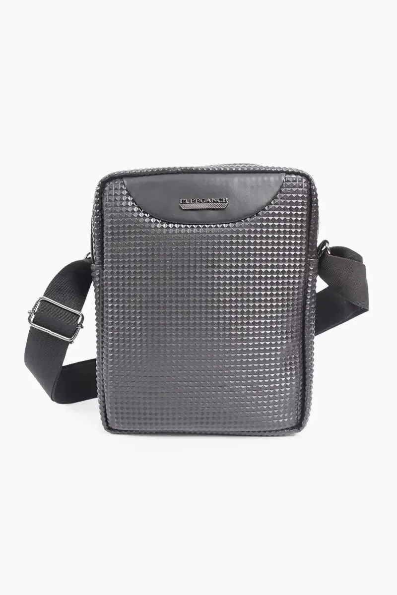 Men's Stylish Cross Body Sling bag for Office (Black)( Black )