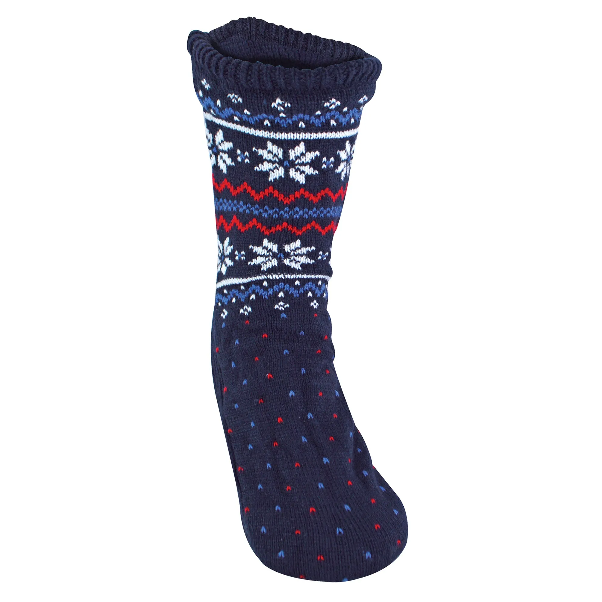 Mens Winter Warm Christmas Fairisle Pattern Bootie Socks
