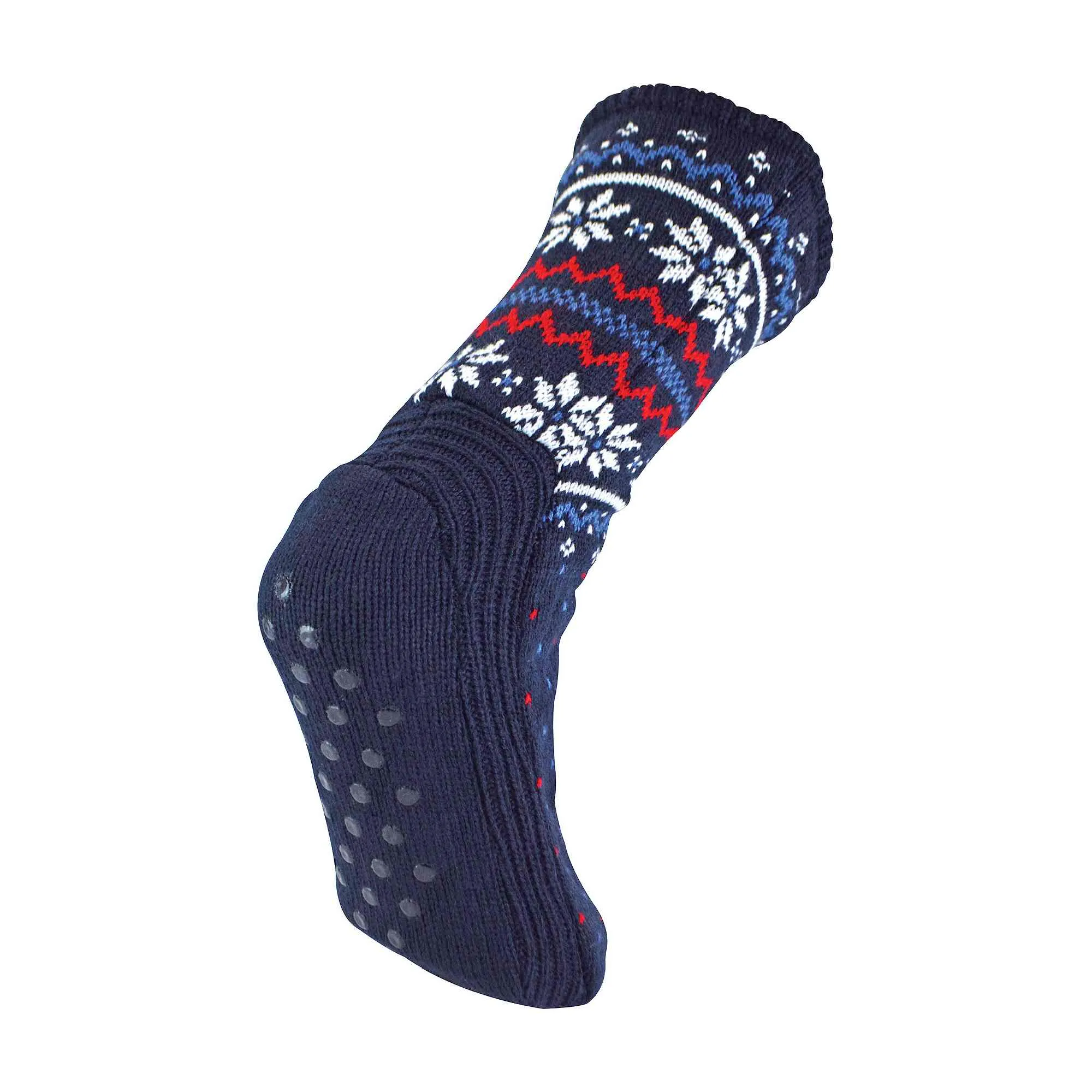 Mens Winter Warm Christmas Fairisle Pattern Bootie Socks