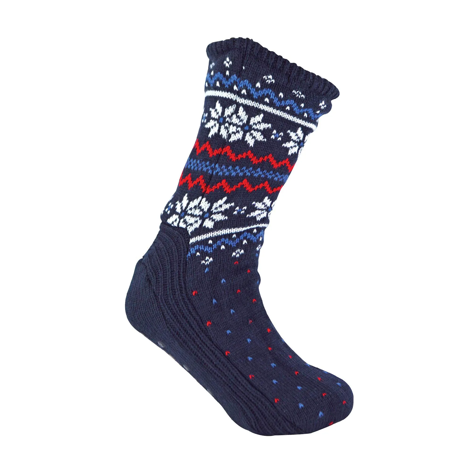Mens Winter Warm Christmas Fairisle Pattern Bootie Socks