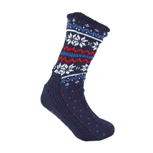 Mens Winter Warm Christmas Fairisle Pattern Bootie Socks