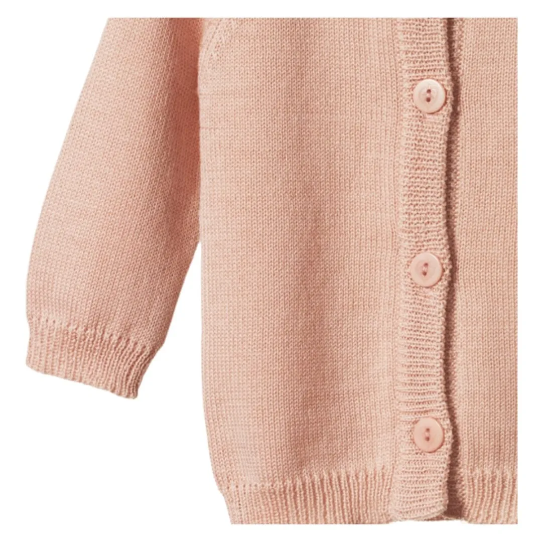 Merino Knit Cardigan - Rose Dust
