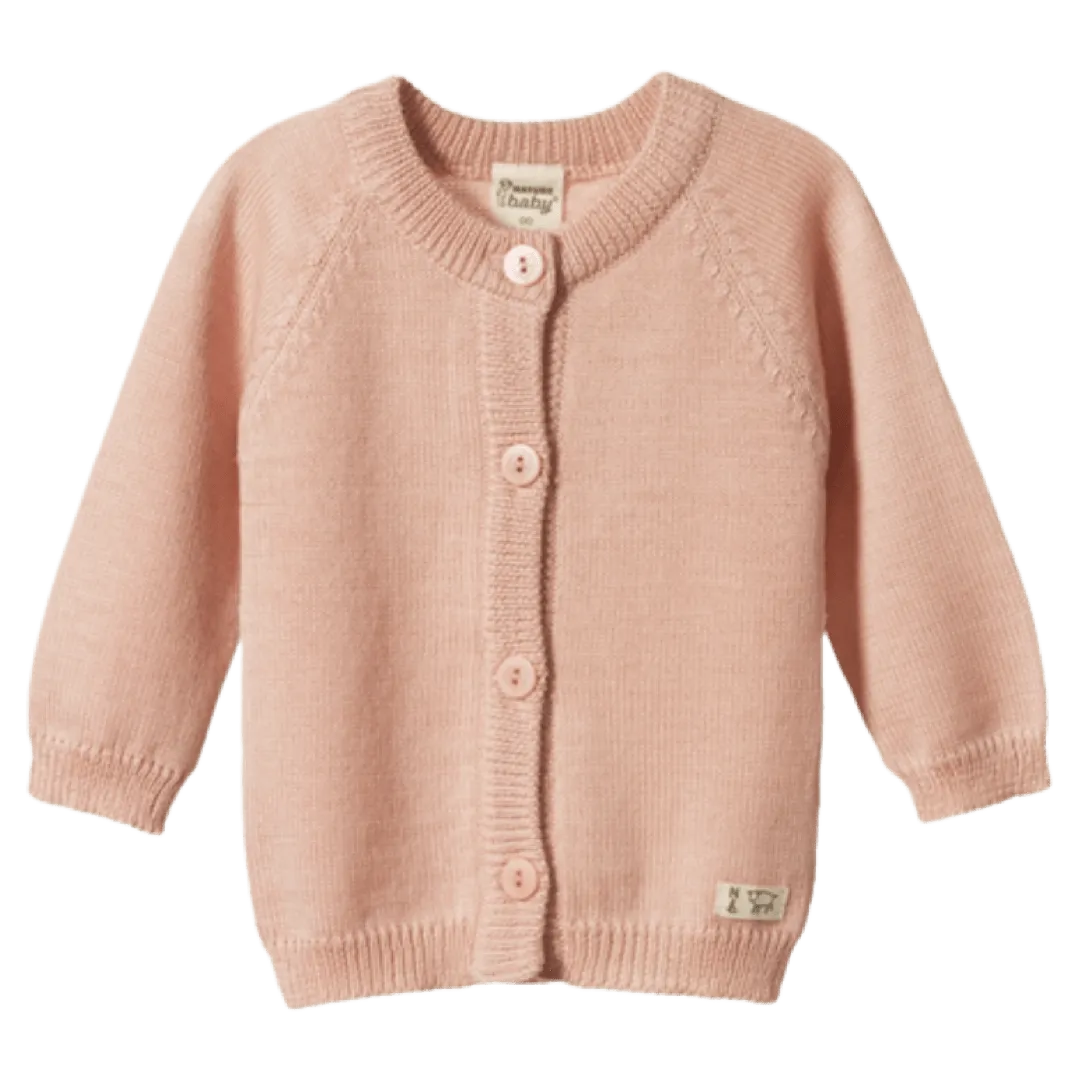 Merino Knit Cardigan - Rose Dust