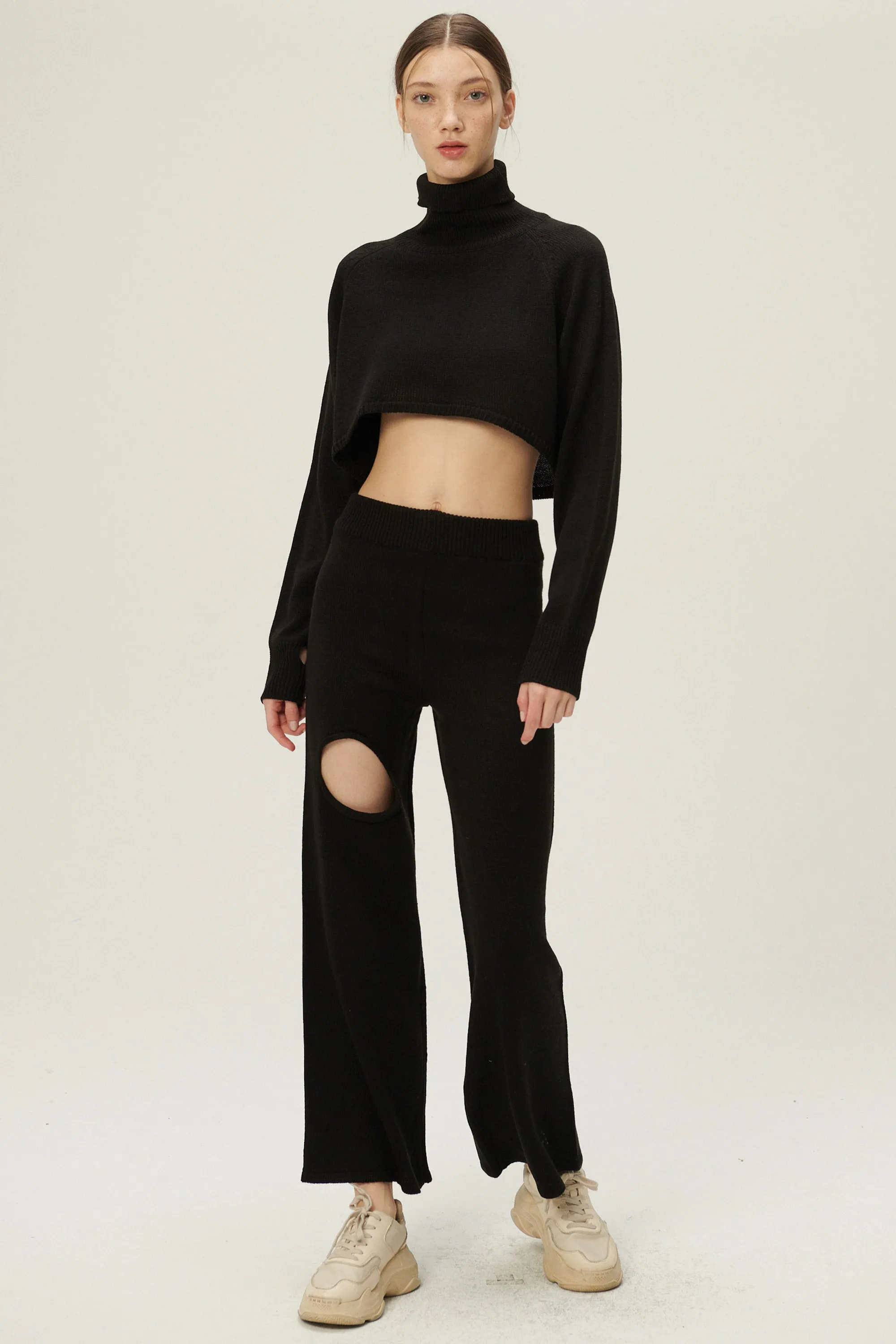 Mia Cropped Turtleneck Sweater