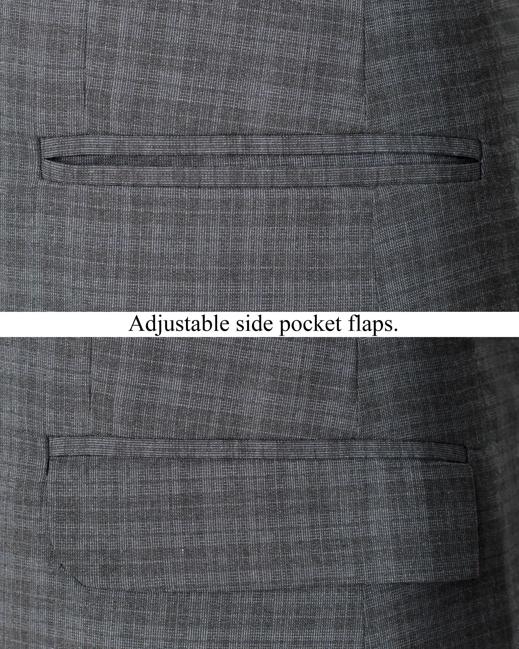 Mid Gray Wool Rich Mandarin/Bandhgala Blazer