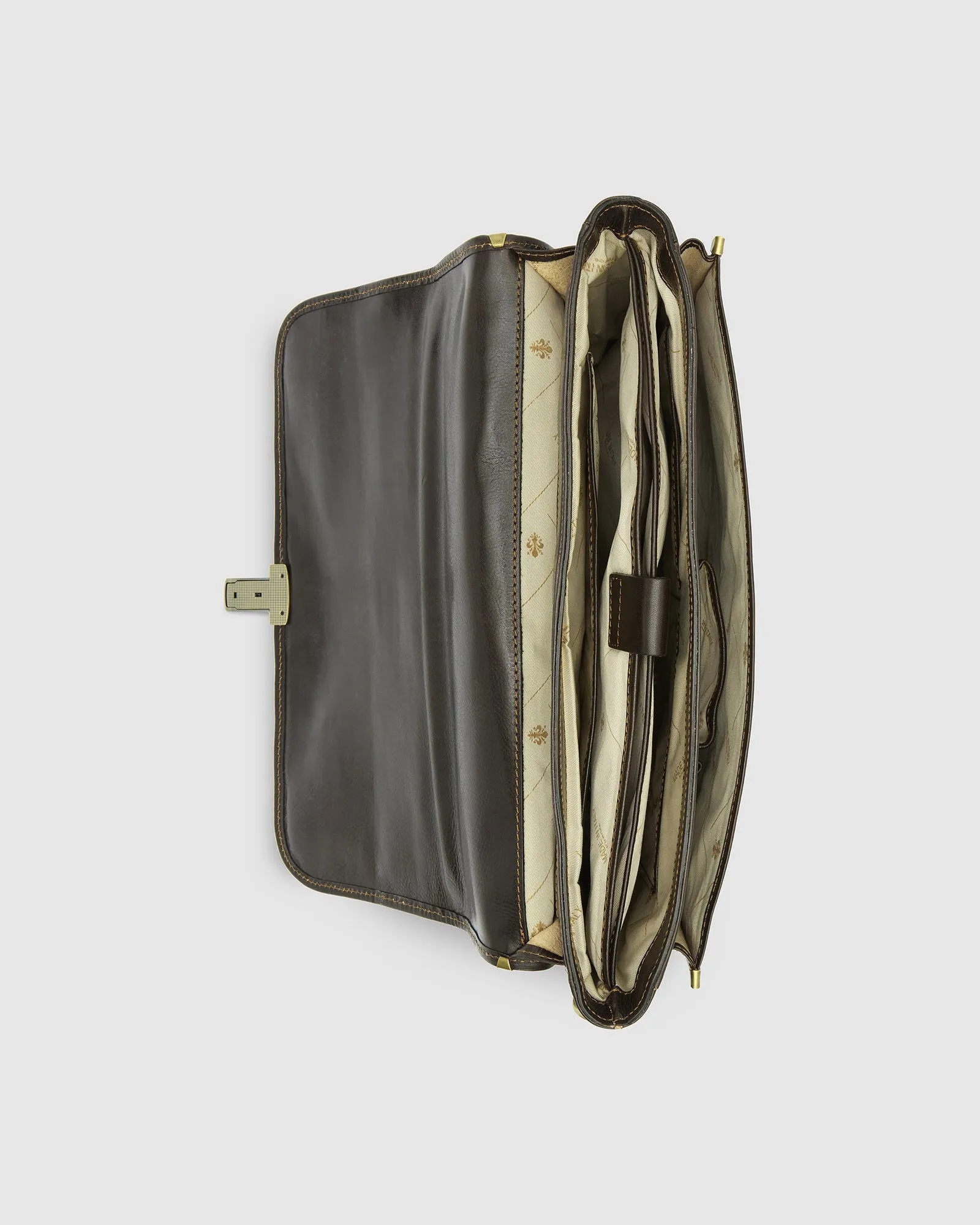 Milan Chocolate - Leather Laptop Briefcase