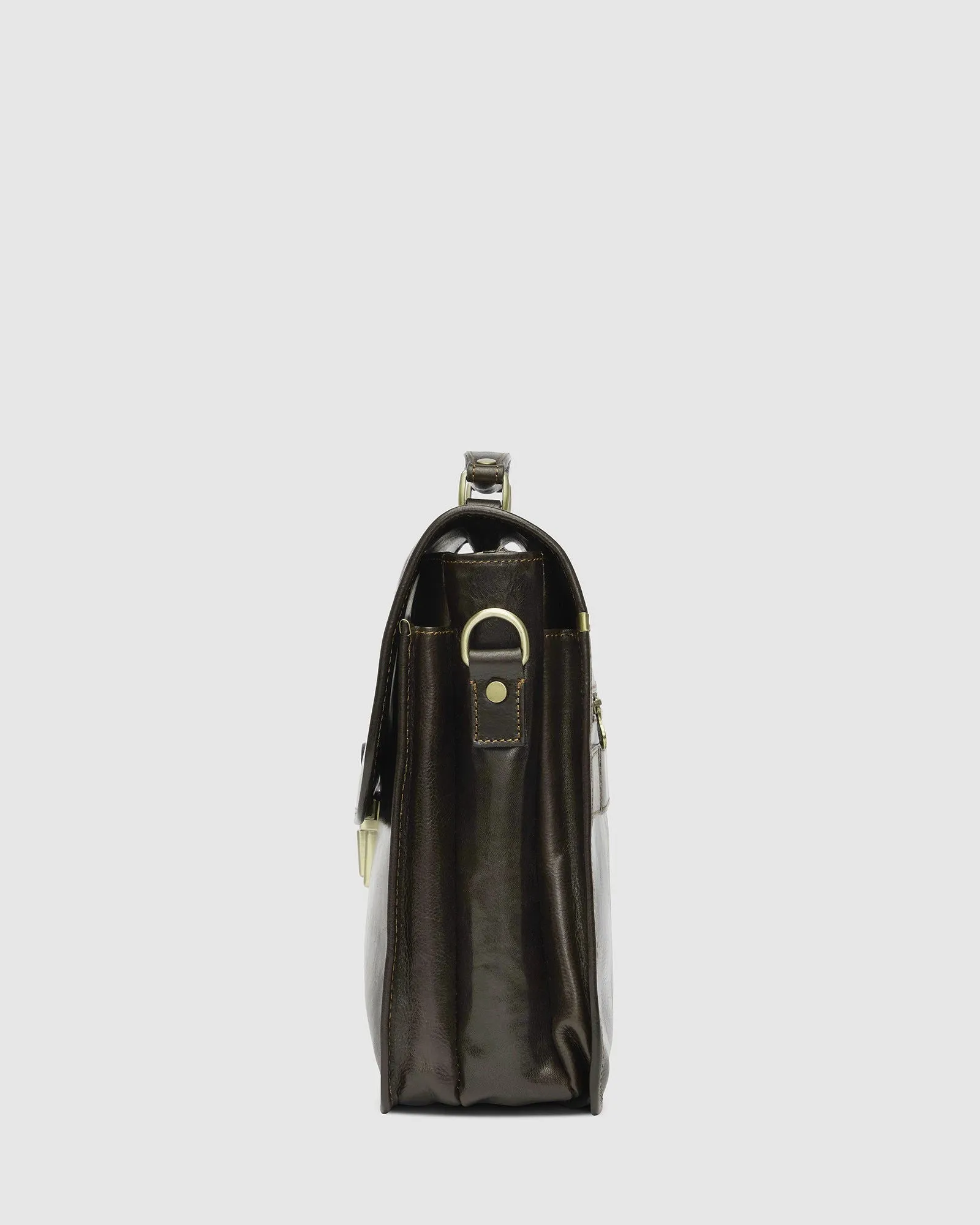 Milan Chocolate - Leather Laptop Briefcase