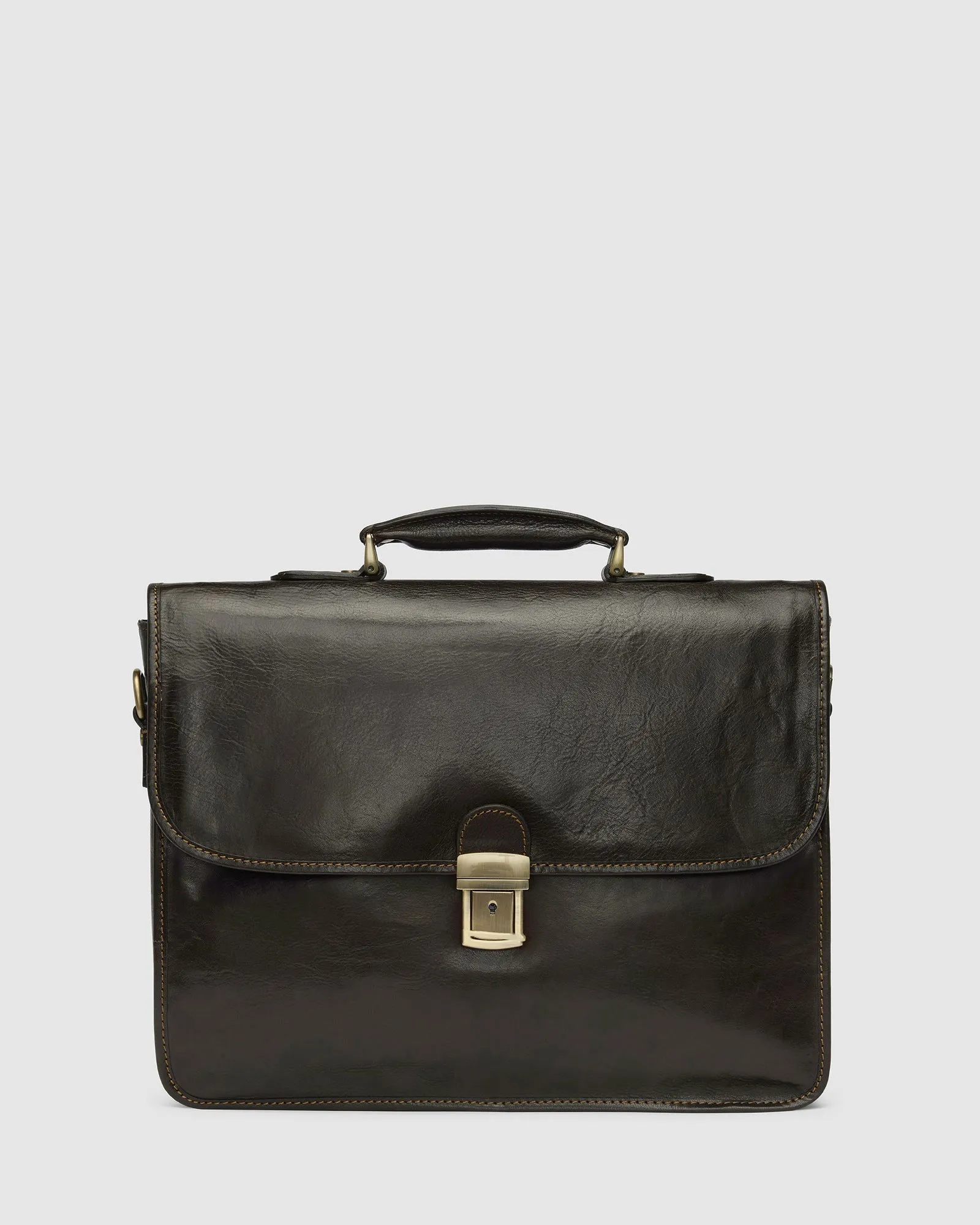 Milan Chocolate - Leather Laptop Briefcase