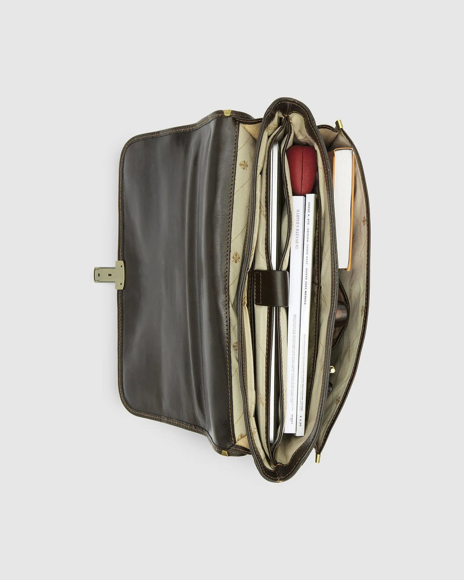 Milan Chocolate - Leather Laptop Briefcase