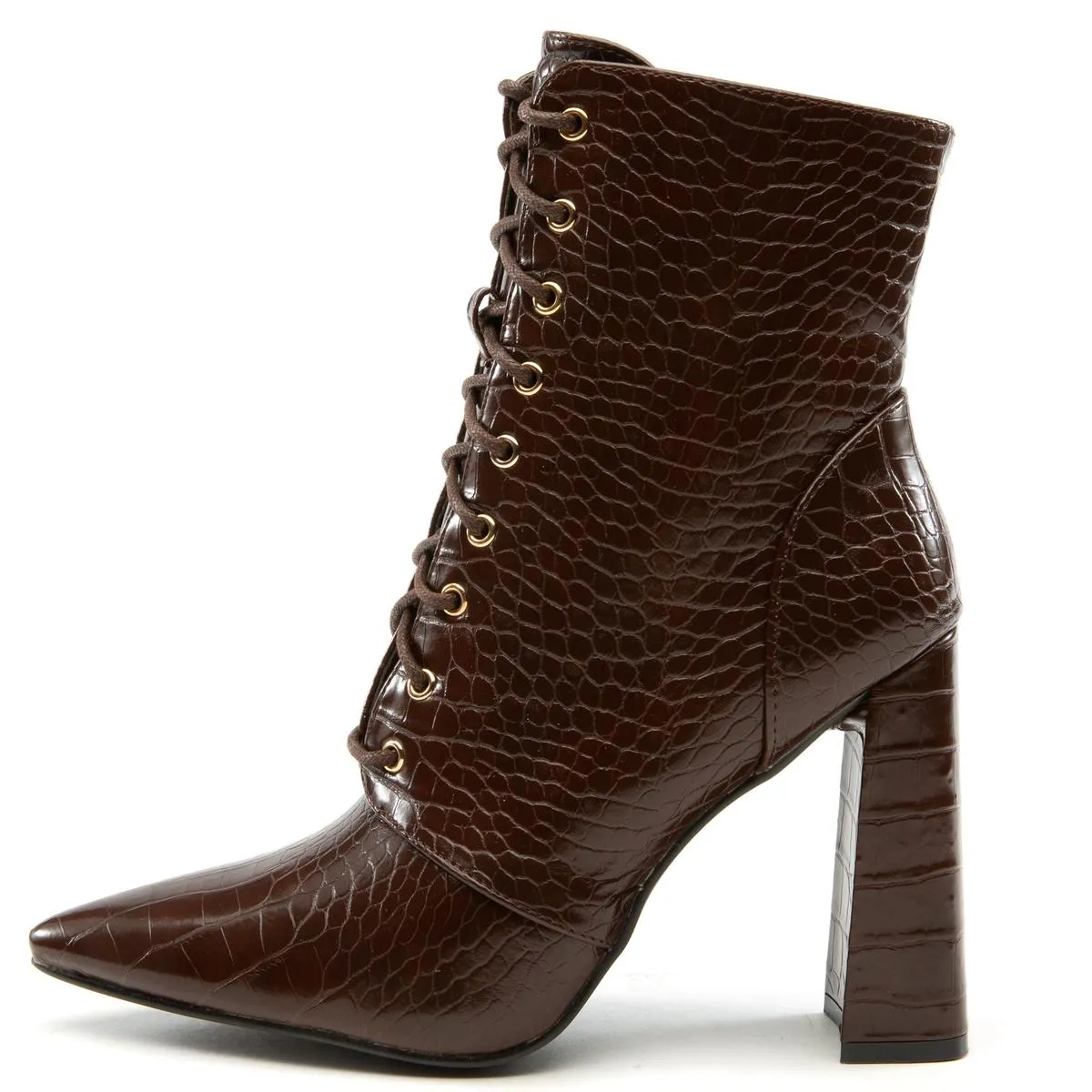 Milano-1 Lace-Up Block Heel Bootie