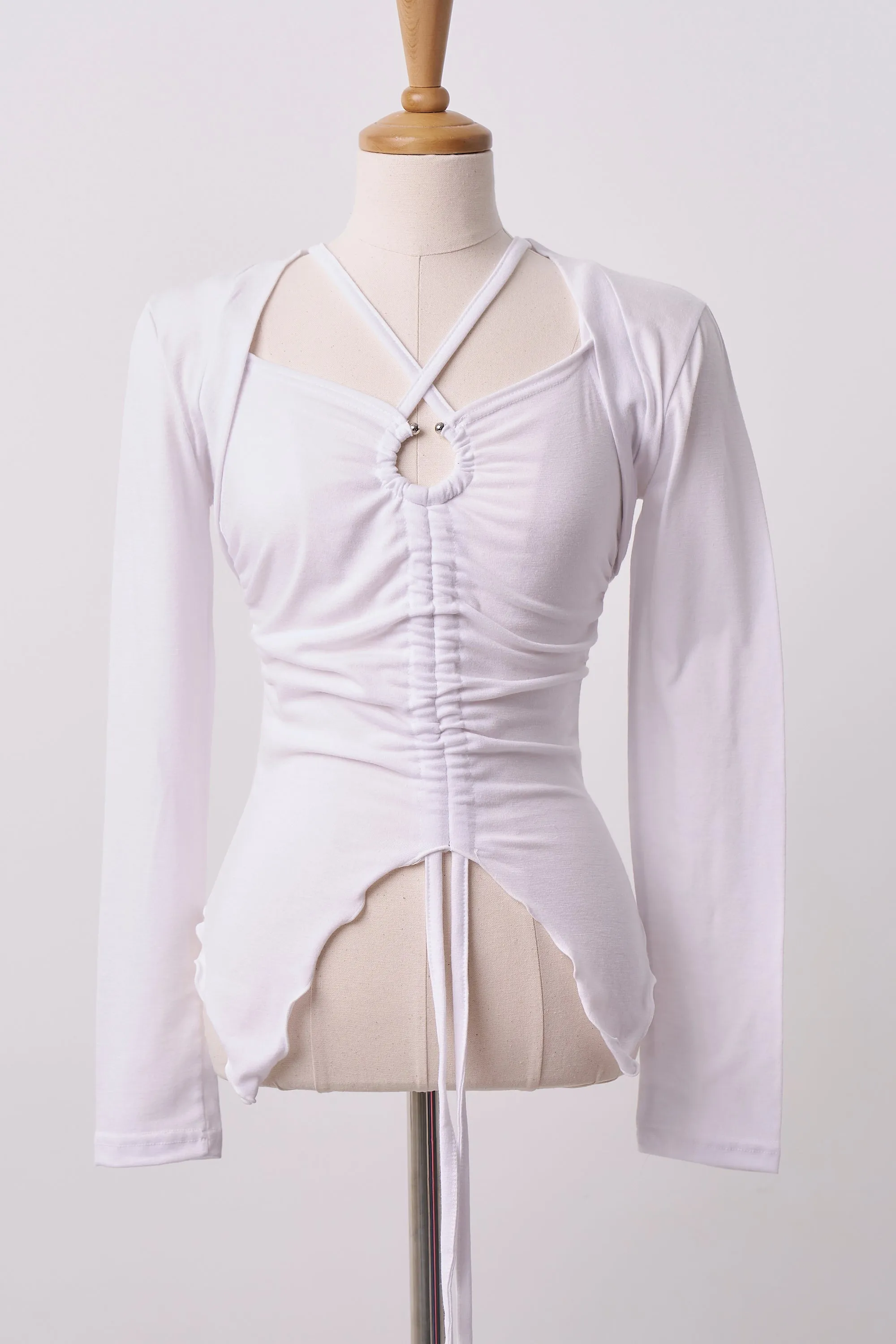 Mindy Ruched Top and Cardi Set