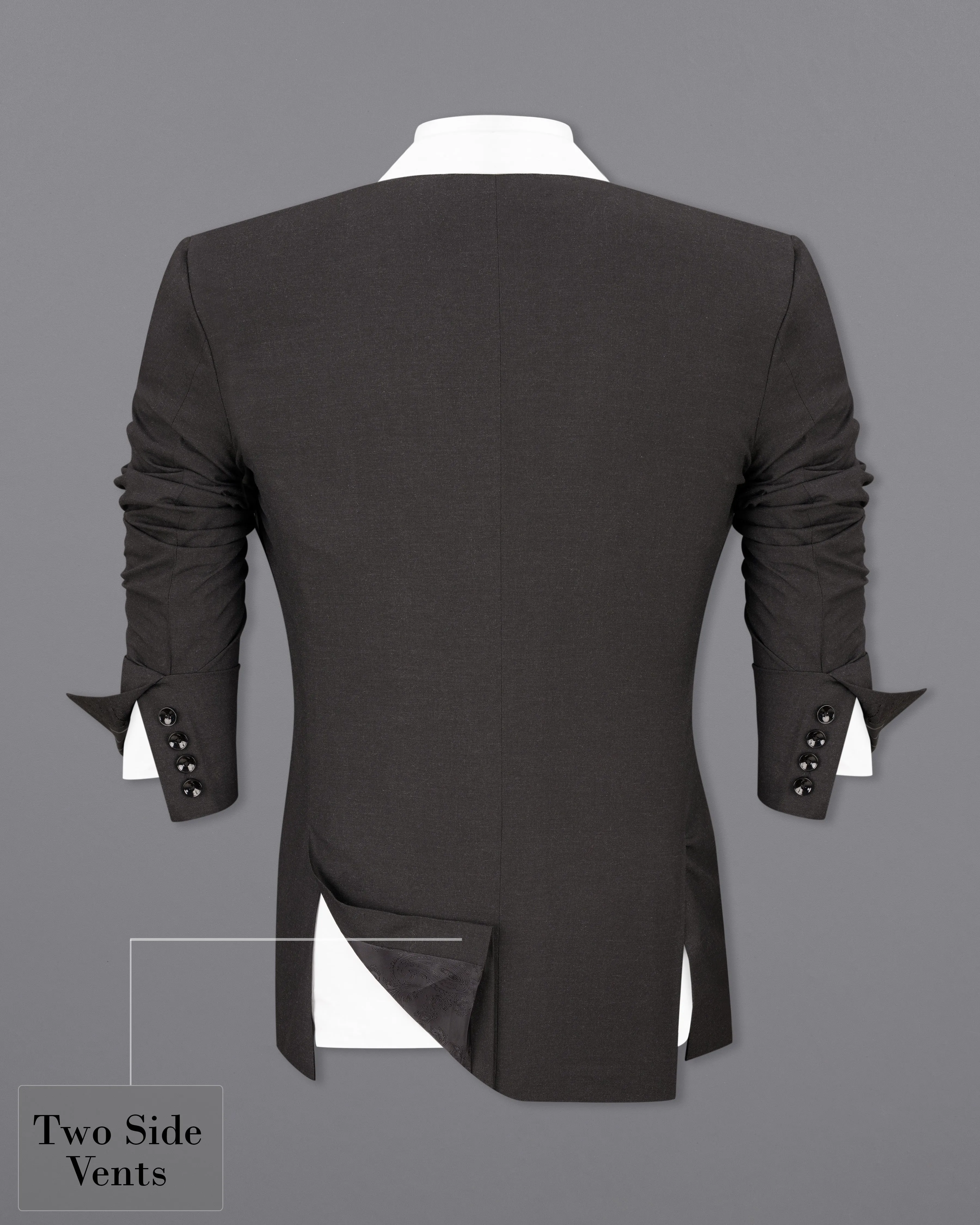Mine Shaft Gray Wool Rich Designer Blazer