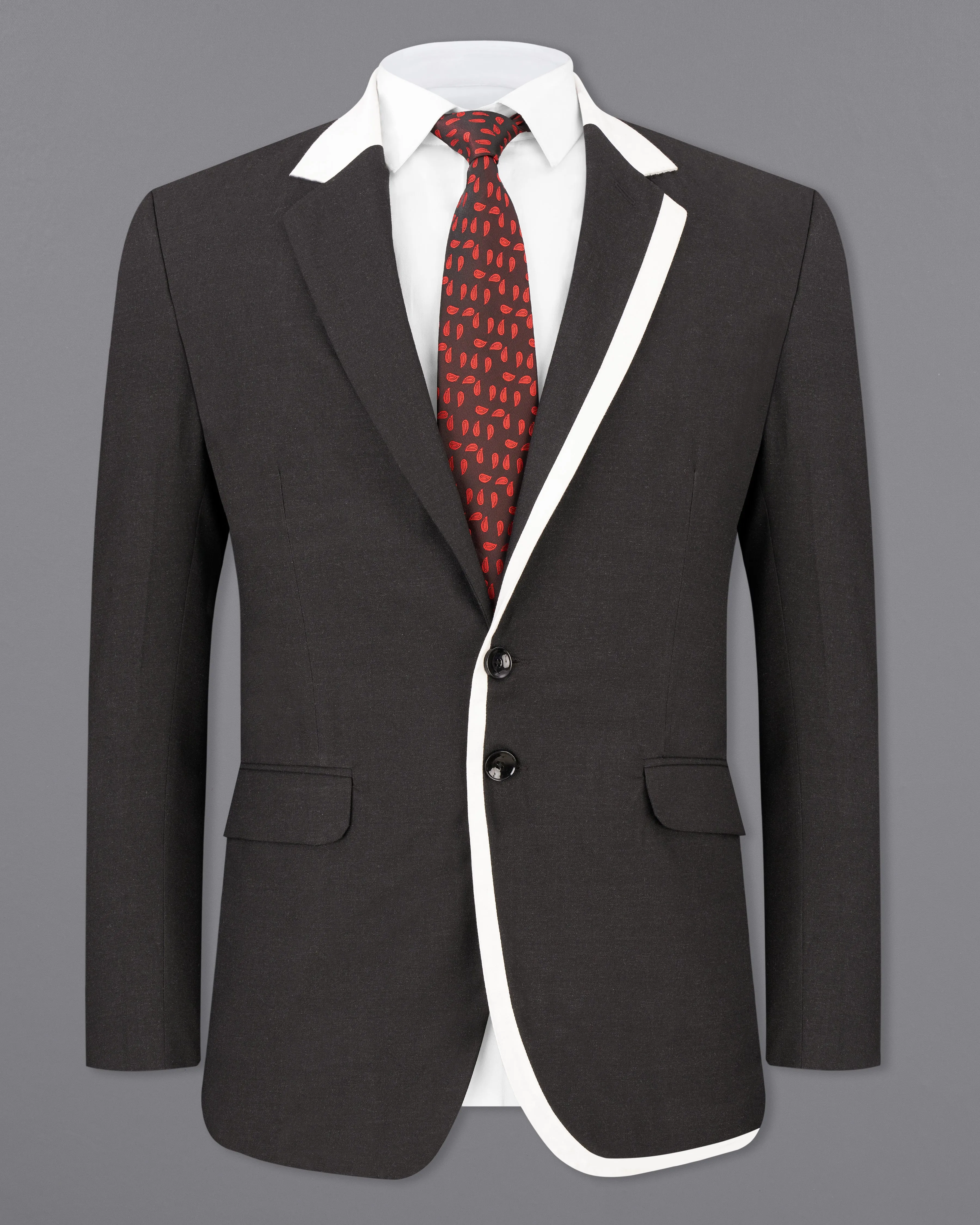 Mine Shaft Gray Wool Rich Designer Blazer