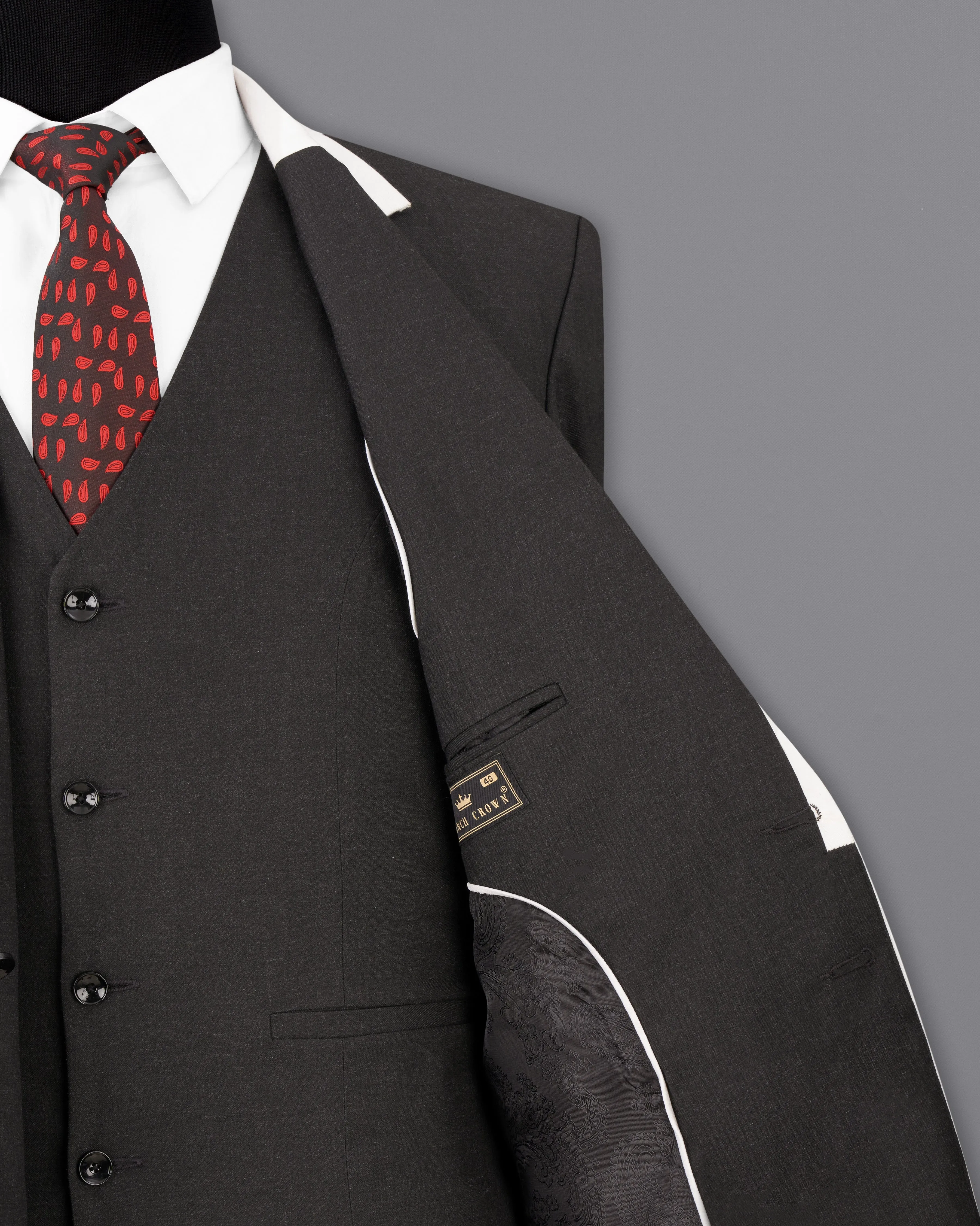 Mine Shaft Gray Wool Rich Designer Blazer