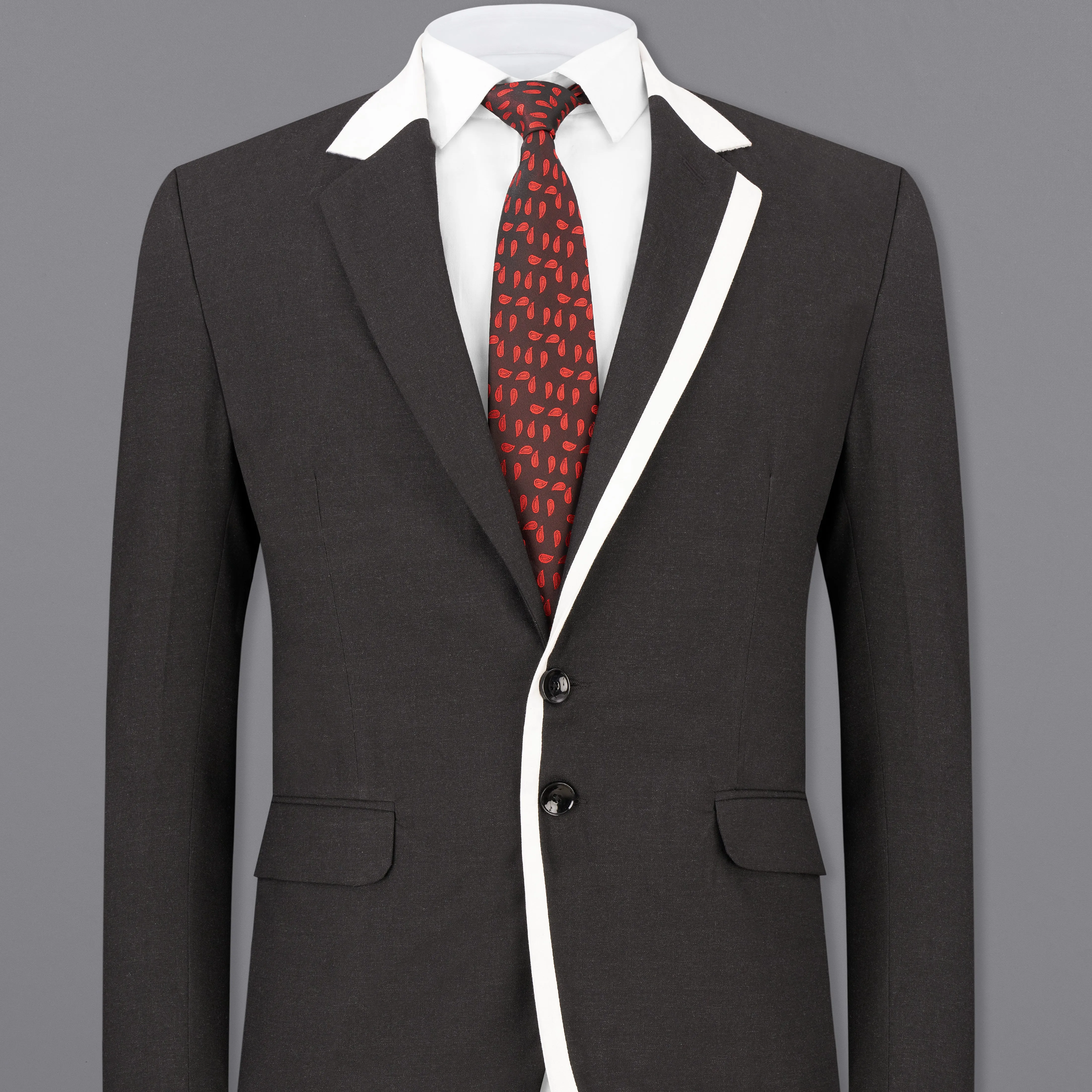 Mine Shaft Gray Wool Rich Designer Blazer