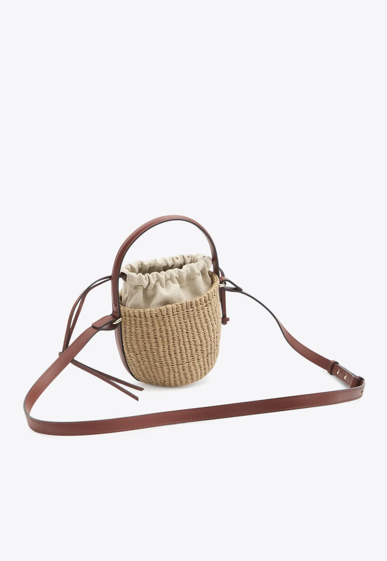 Mini Horse Medal Woven Basket Bag