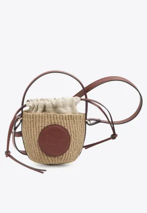 Mini Horse Medal Woven Basket Bag