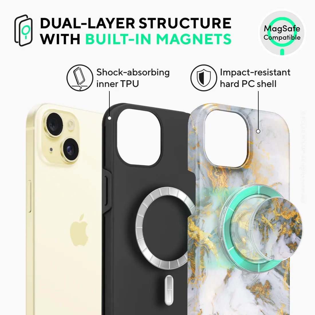 Mist Marble - iPhone 15 Case