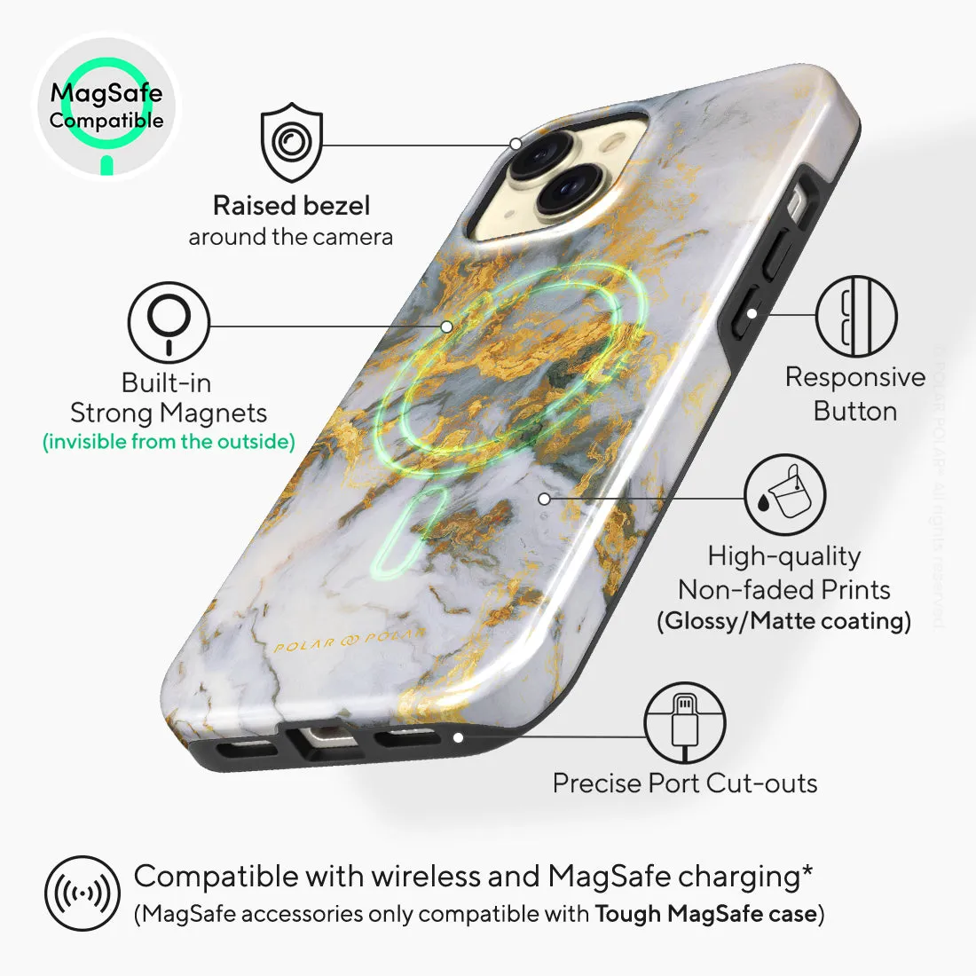 Mist Marble - iPhone 15 Case