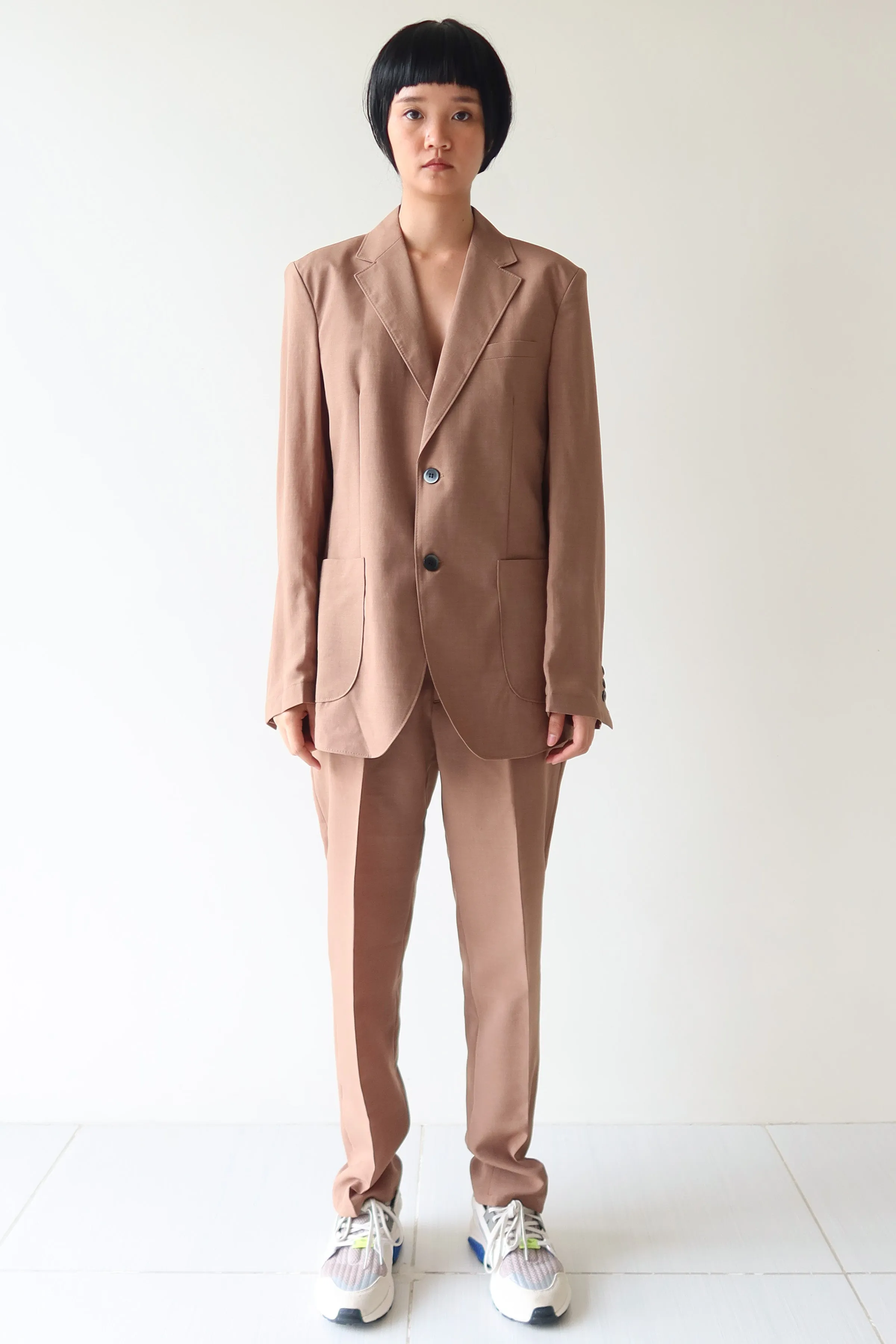 Mocha Single Breasted Suit Set