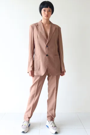 Mocha Single Breasted Suit Set