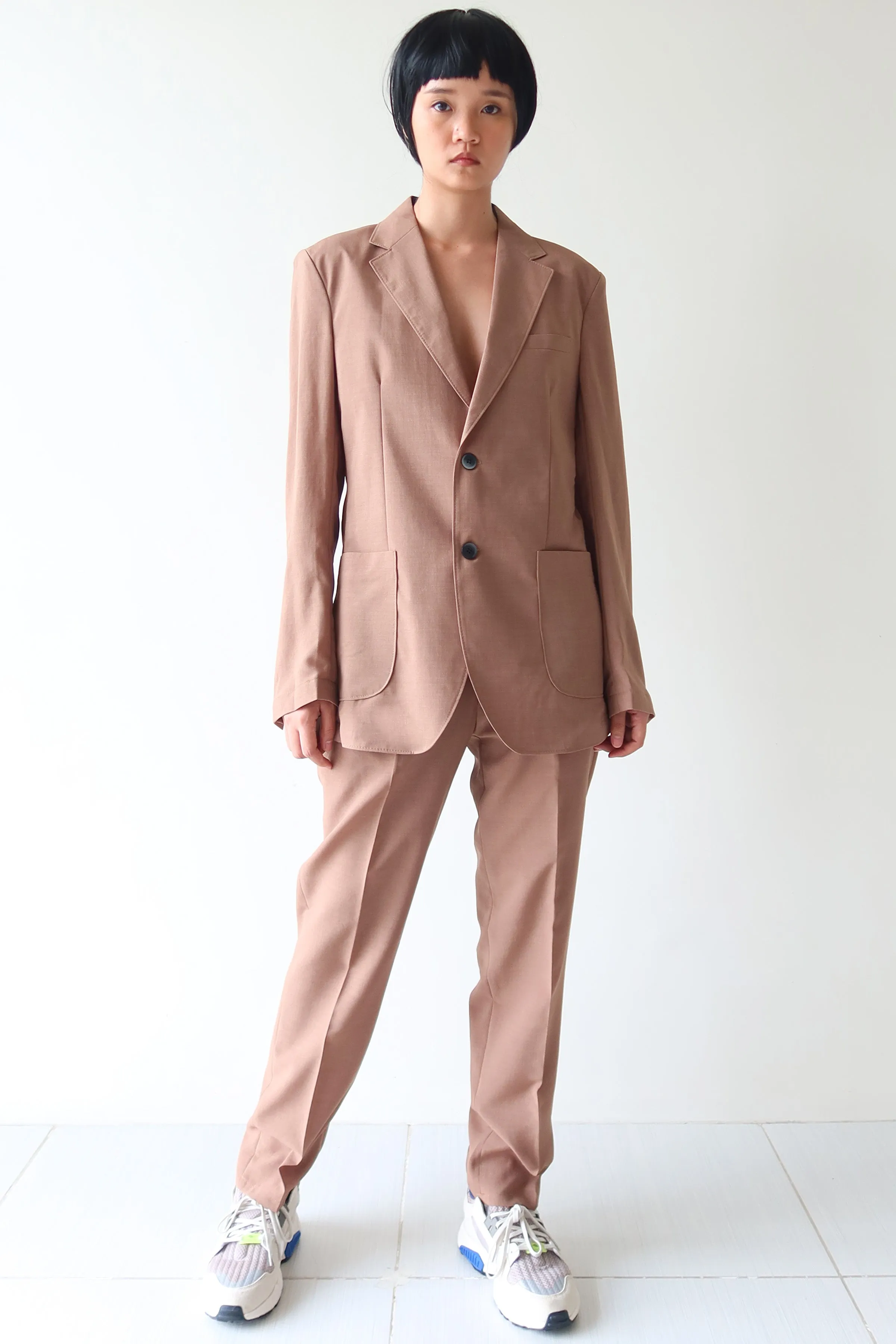 Mocha Single Breasted Suit Set