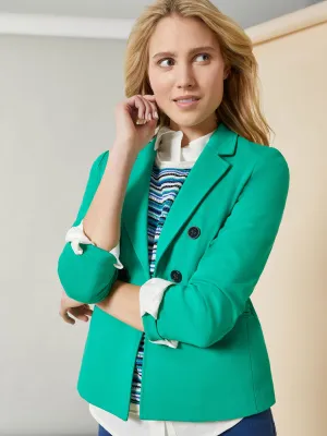Modern Compression Faux Double Breasted Jacket