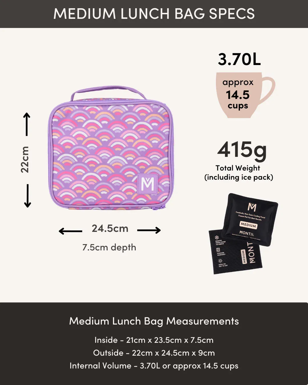 Montiico Medium Insulated Lunch Bag - Friends Forever